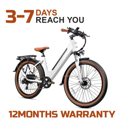 Powerful 500W Off-Road Electric Bicycle – 48V Detachable Battery, 26" Tires