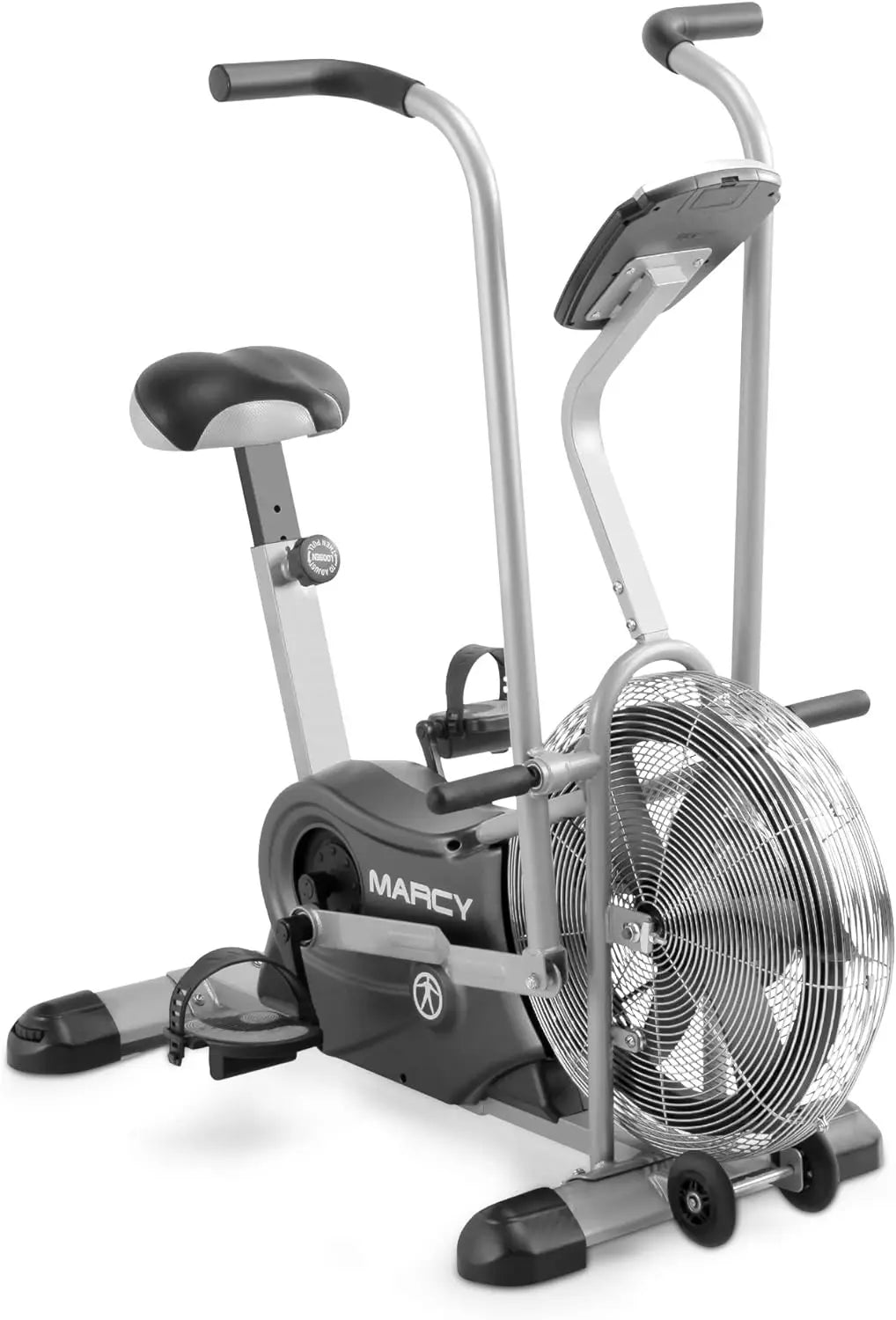 Air-Resistance Exercise Fan Bike with Dual-Action Handlebars