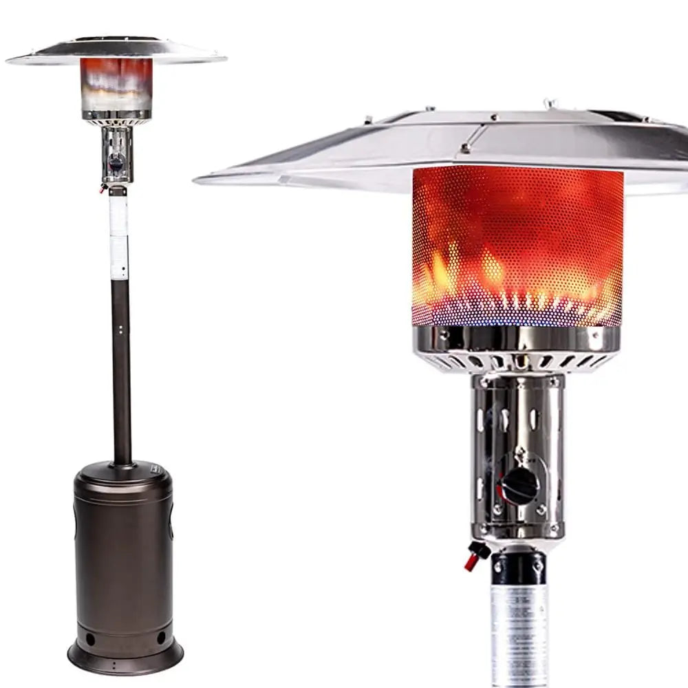 Premium 47,000 BTU Outdoor Propane Patio Heater with Portable Wheels