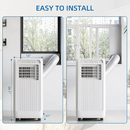 8000 Btu Portable Air Conditioners, 3-in-1 Portable AC, Dehumidifier, and Fan Mode, AC Unit with 24H Timer & Remote Control