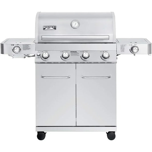 🔥 Powerful 4-Burner Propane Gas Grill with Side & Sear Burners 🔥