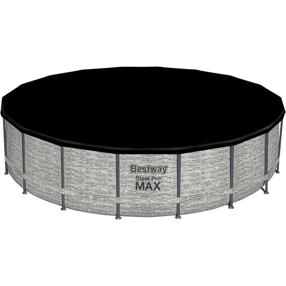 Bestway Steel Pro MAX 14ft x 48in Round Above-Ground Pool Set with Filter Pump, Ladder & Cover