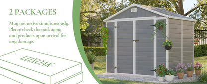 8 x 6 ft Resin Storage Shed – Durable, Spacious & Weather-Resistant