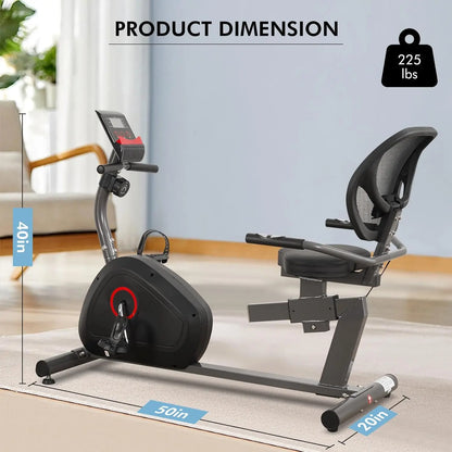 Magnetic Stationary Exercise Bike – Low-Impact Home Workout for Adults & Seniors