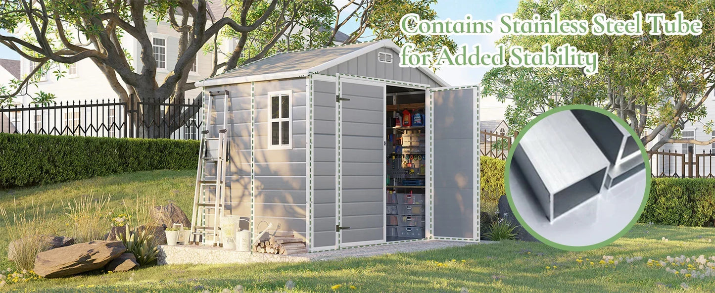 8 x 6 ft Resin Storage Shed – Durable, Spacious & Weather-Resistant