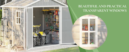 8 x 6 ft Resin Storage Shed – Durable, Spacious & Weather-Resistant