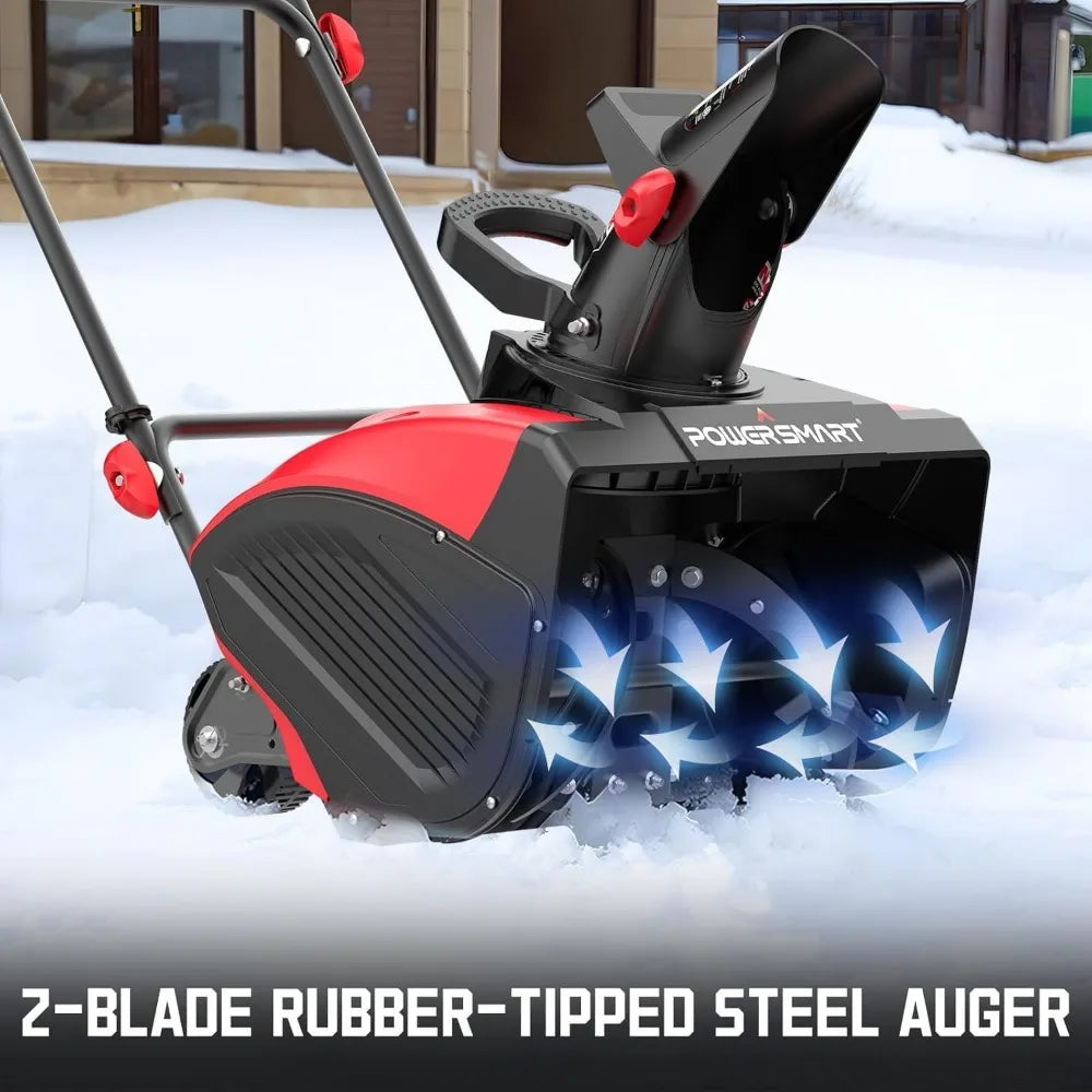 21" Corded Electric Snow Blower with LED Lights – 15 Amp Motor, 2100 RPM, 30 Ft Throwing Distance