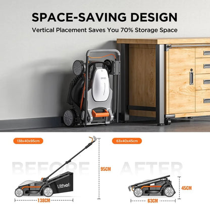 Lithheli 13-Inch Cordless Lawn Mower – Efficient, Lightweight, and Easy to Use