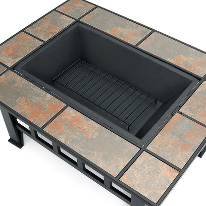 6 Sizes Metal Fire Pit with Mesh Cover & BBQ Grill – Outdoor Patio & Garden Heating Stove 🔥