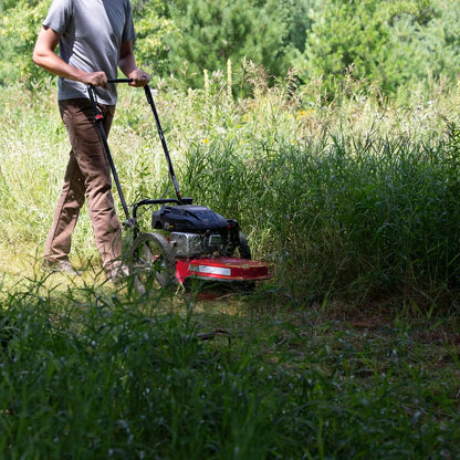 Earthquake Walk Behind String Mower with 160cc Viper™ Engine – 22-Inch Cutting Swath, Durable Steel Deck, and Never-Go-Flat Wheels