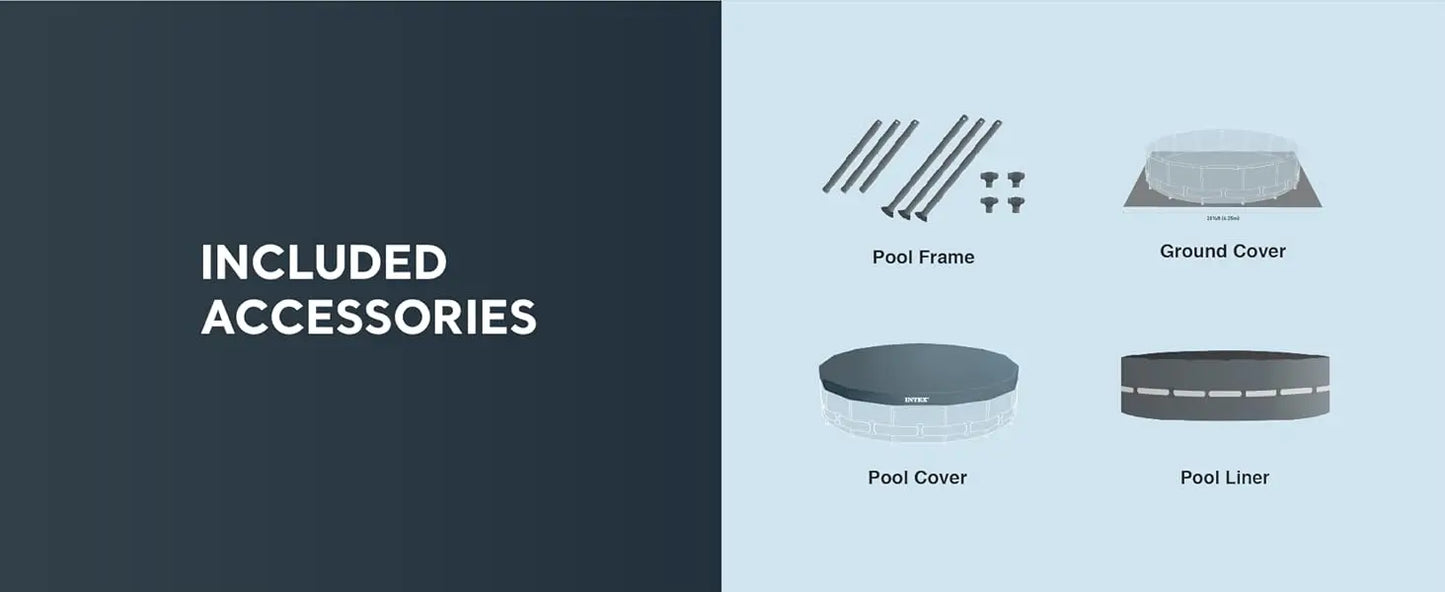 Intex Ultra Frame 26' x 52" Round Above-Ground Outdoor Swimming Pool Set