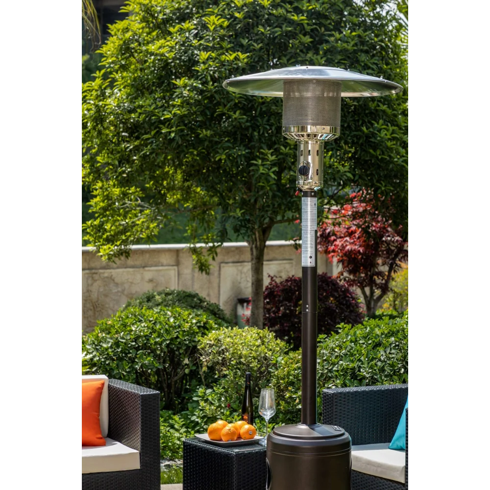 Premium 47,000 BTU Outdoor Propane Patio Heater with Portable Wheels