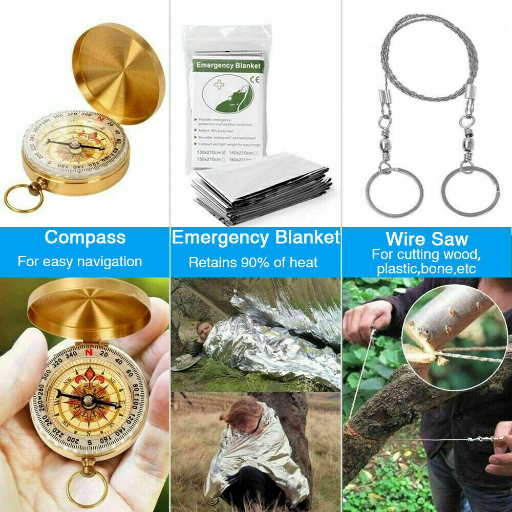 14-in-1 Outdoor Emergency Survival Kit – Tactical Gear for Camping, Hiking & Emergency Preparedness